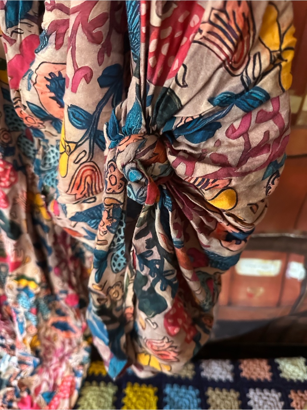 Natural Life Let’s Just Go Wide Leg Jumpsuit Pink Floral S/M - Picture 4 of 7